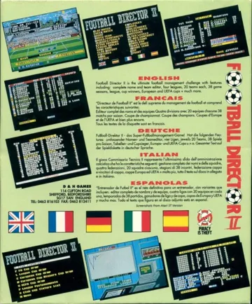 Football Director II (CDS) box cover back